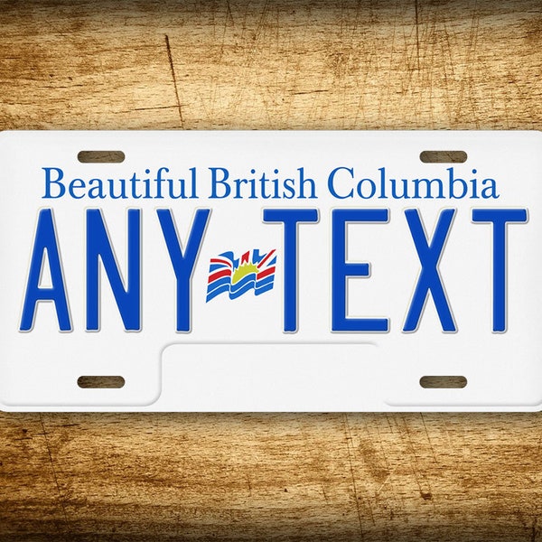Personalized Beautiful British Columbia Canada Custom 6x12 License Plate