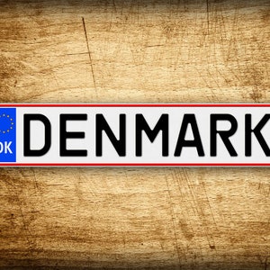 Custom Text Novelty Denmark License Plate ANY TEXT Full Size Personalized European Size Vehicle License Plate