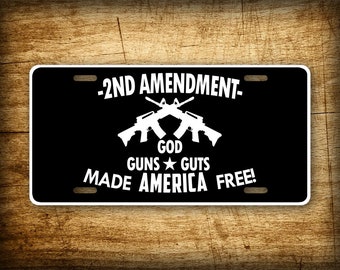 American Flag GOD GUNS GUTS Custom Monogram License Plate Auto Car Tag Personali American Flag GOD GUNS GUTS Custom Monogram License Plate Auto Car Tag Personali