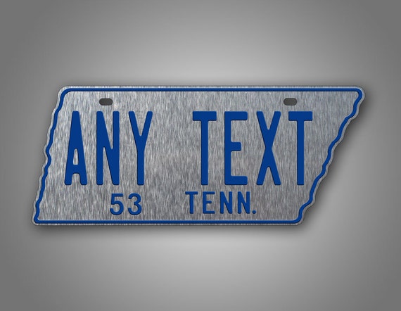 Targa Tennessee antica del 1953 Silver & Blue Vintage Retro Replica TN Auto  Tag Personalizzata con qualsiasi testo -  Italia