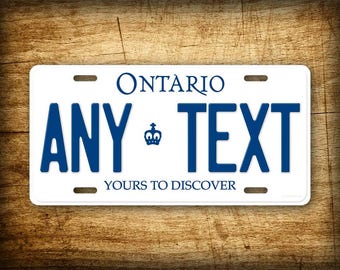 Ontario Canada Yours To Discover Replica License Plate Canadian Replica Auto Tag CA. Aluminum Sign 6x12