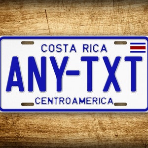 Personalized Costa Rica Centroamerica Custom 6x12 License Plate