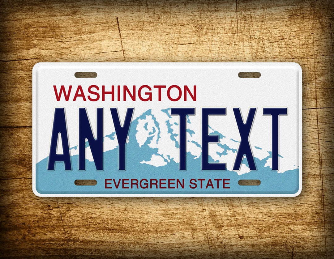 Personalized Washington State Custom 6x12 Novelty License Plate Etsy