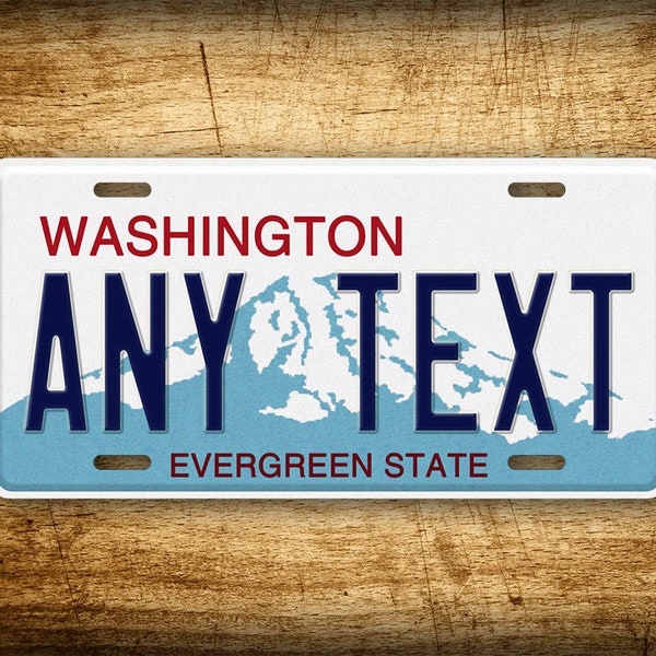 Washington State Custom License Plate Etsy
