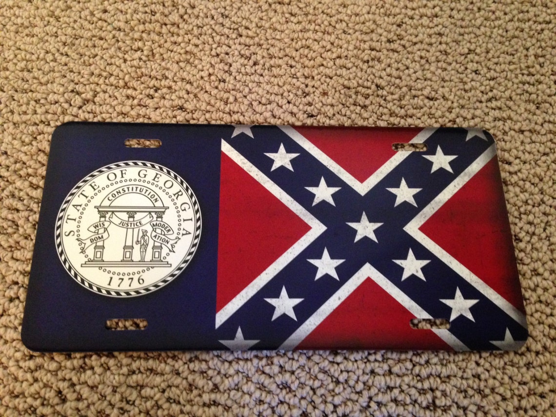 Official Georgia State Flag License Plate GA Auto Tag | Etsy