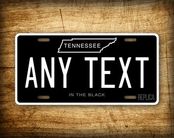 Plain Tennessee In The Black License Plate TN State Auto Tag 6x12  Aluminum Metal Sign