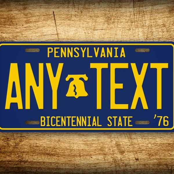 Personalized Antique Pennsylvania Bicentennial Custom 6x12 Novelty License Plate