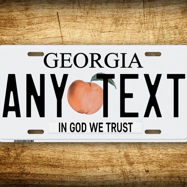 Personalized 6x12 Georgia State Novelty License Plate