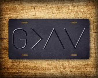 God Is Greater Then The Highs And Lows Aluminum Christian 6x12 License Plate Aluminum