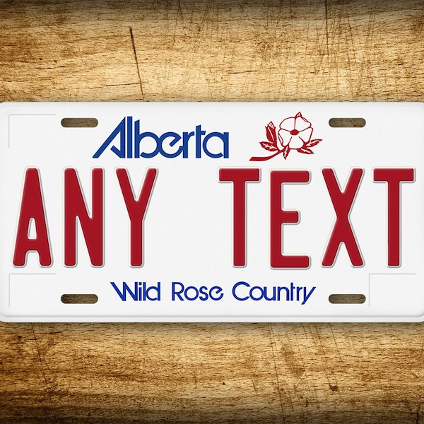 Personalized Alberta Canada Custom 6x12 Novelty License Plate