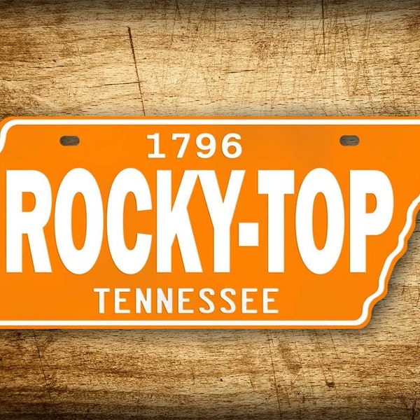 Antique Tennessee License Plate Orange & White VOLS Color Vintage Retro Replica Tn Volunteers Auto Tag  ~ROCKY TOP~