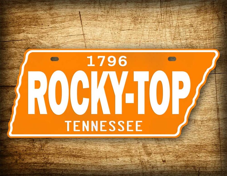Antique Tennessee License Plate Orange & White VOLS Color Etsy