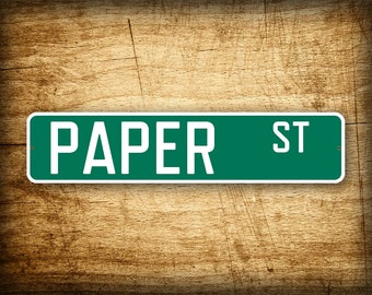 Fight Club Movie Prop Green Street Sign 4"x18 Decorator "Paper Street" Road Sign