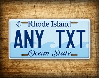 Personalized Rhode Island Ocean State Custom 6x12 Novelty License Plate