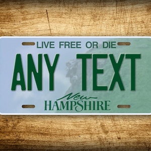 Personalized New Hampshire State Custom 6x12 Novelty License Plate