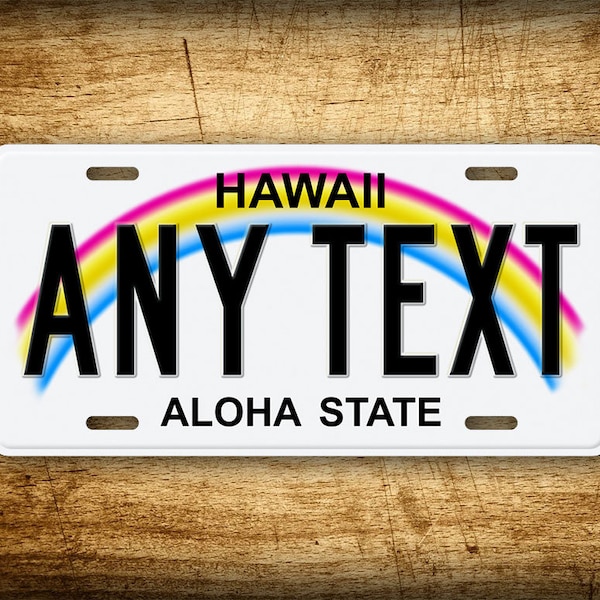 Hawaii Custom License Plate Etsy