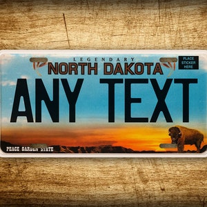 Custom North Dakota State 6x12 Novelty License Plate