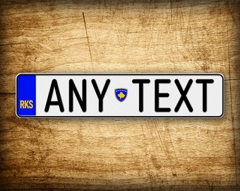 Custom Text Novelty Kosovo License Plate ANY TEXT Full Size Personalized European Vehicle License Plate