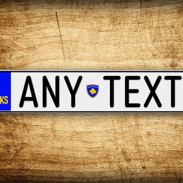 Custom Text Novelty Kosovo License Plate ANY TEXT Full Size Personalized European Vehicle License Plate