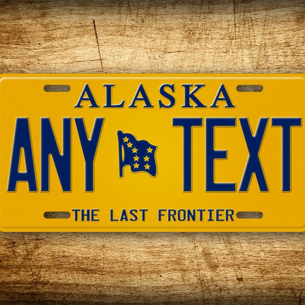 Personalized Current Alaska State Novelty 6x12 License Plate