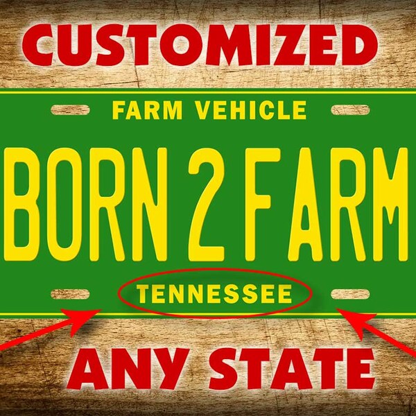 Personalized John Deere License Plate Etsy