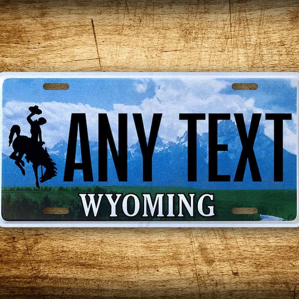 Wyoming License Plate Etsy
