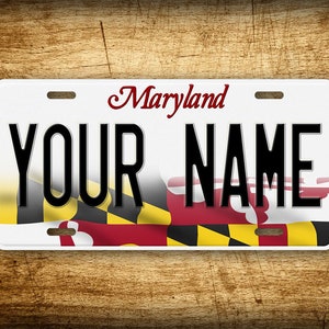 Personalized Maryland State Custom 6x12 Novelty License Plate image 2