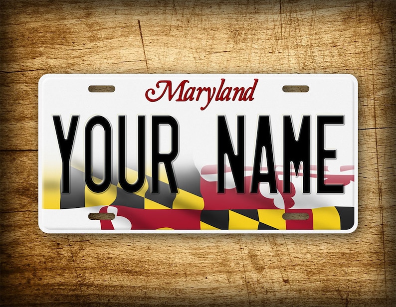 Personalized Maryland State Custom 6x12 Novelty License Plate image 2