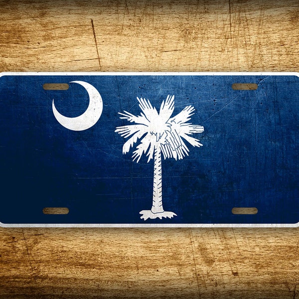 South Carolina Flag Lizenz Plate SC State Offizielle Flagge Symbol Auto Tag 6x12 Aluminum Metal Sign