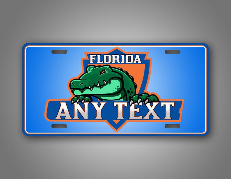 Florida GATORS Personalized ANY TEXT License Plate Novelty Etsy