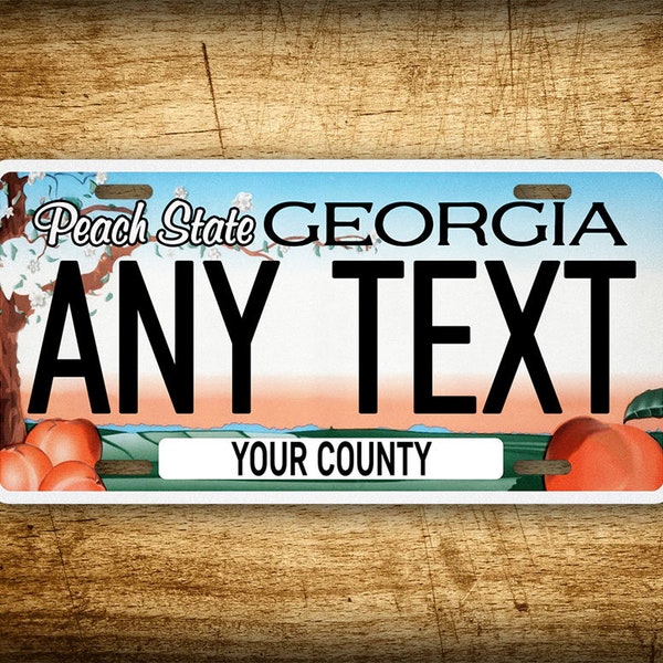 Personalized Georgia State "Peach State" 6x12 Novelty License Plate