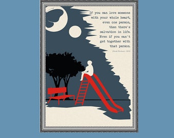 Printable Poster 1Q84 by HARUKI MURAKAMI, Book Lovers,ready