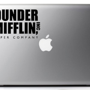 STICKER for Mac THE OFFICE Logo Macbook Pro Air 11, 13, 15, 17'', tv series, dunder mifflin,make you mac book unique! Tv series, geeks, Dali