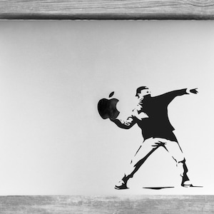 Stickers for Mac BANKSY FLOWER BOMBER vinyl decal for MacBook pro air 11, 13, 15, 17'' - Adesivi in vinile per il tuo Mac