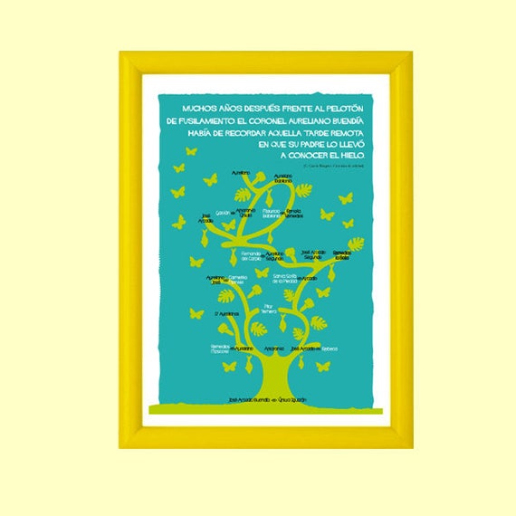 Poster Cent Anni Di Solitudine Di Gabriel Garcia Marquez Etsy