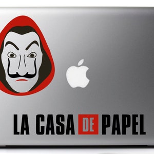 2 Macbook Decal HAUS DES GELDES - La Casa De papel, Macbook Pro Air 11, 13, 15, 17'', ipad, make you mac book unique! Tv series, geeks