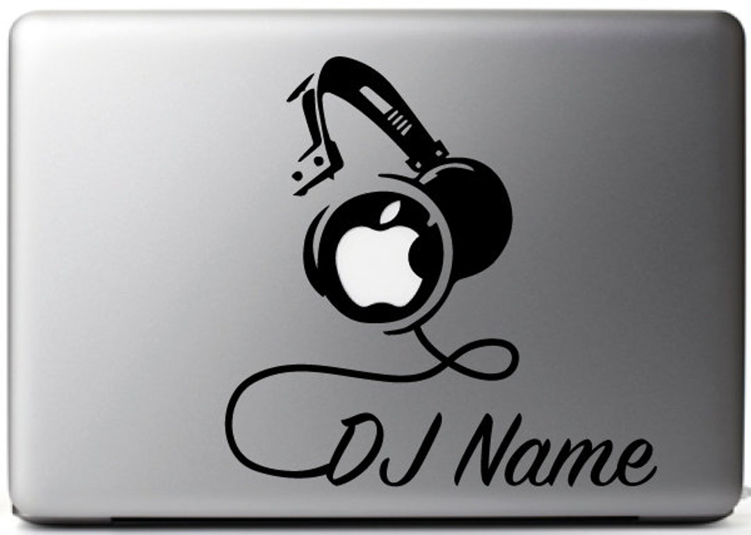CUSTOMIZED Sticker Decal HEADPHONES DJ Set Black for - Etsy