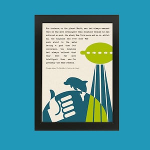 Carteles imprimibles GUIA del AUTOESTOPISTA GALACTICO, amantes de la lectura, lista para imprimir, descargas instantáneas, books addicted