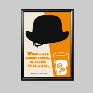 Carteles imprimibles LA NARANJA MECANICA de Anthony Burgess, amantes de la lectura,lista para imprimir,descargas instantáneas,libros,books