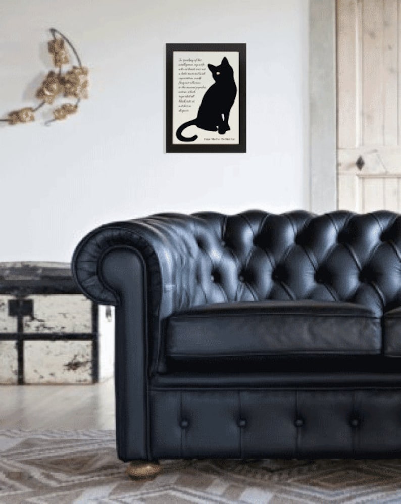 PRINTABLE Poster the Black Cat by Edgar Allan POE Book | Etsy