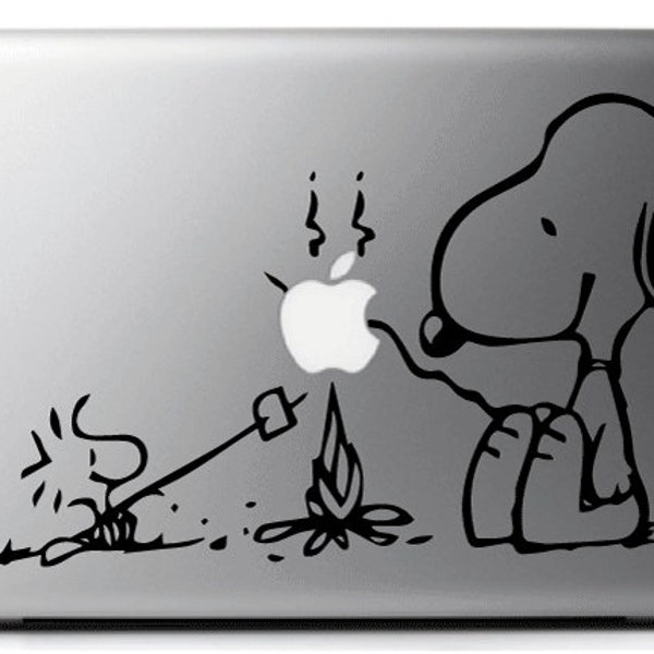 Macbook decal SNOOPY & WOODSTOCK, suitable for MAC - MacBook pro air 11, 13 15''