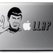 Macbook decal STAR TREK - Spock LLAP , vinyl decal for MacBook pro air 11, 13, 15 and 17 inches - Custom stickers,macbook stickers,mac decal