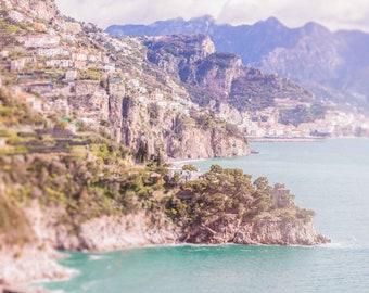 Italy Photography | Positano on The Amalfi Coast Large Wall Art Decor, Italian Costal Vacation, Ocean Seascape Photo