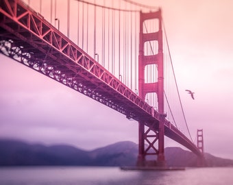 California Photography | Golden Gate Bridge at Dawn, San Francisco, Large Art Print, California Coastal Decor