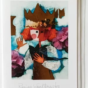 Rosina Wachtmeister Biglietto d'auguri originale Verkerke del 1989