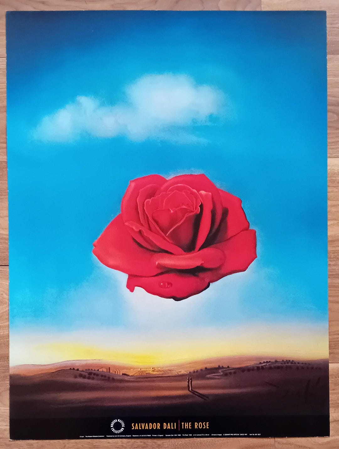 Salvador Dali - the Rose Original Vintage 1997 Large Print - Etsy