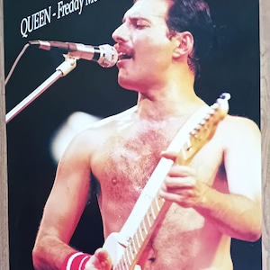 Queen Freddie Mercury Vintage 1980&#39;s Large Poster