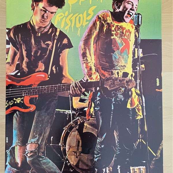 Póster Sex Pistols auténtico de los años 80