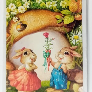 Tarjeta de felicitación vintage de 1994 con corazones de papel de Petar Maseldzija