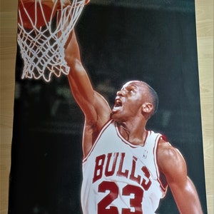 Poster originale vintage di Michael Jordan degli anni '80
